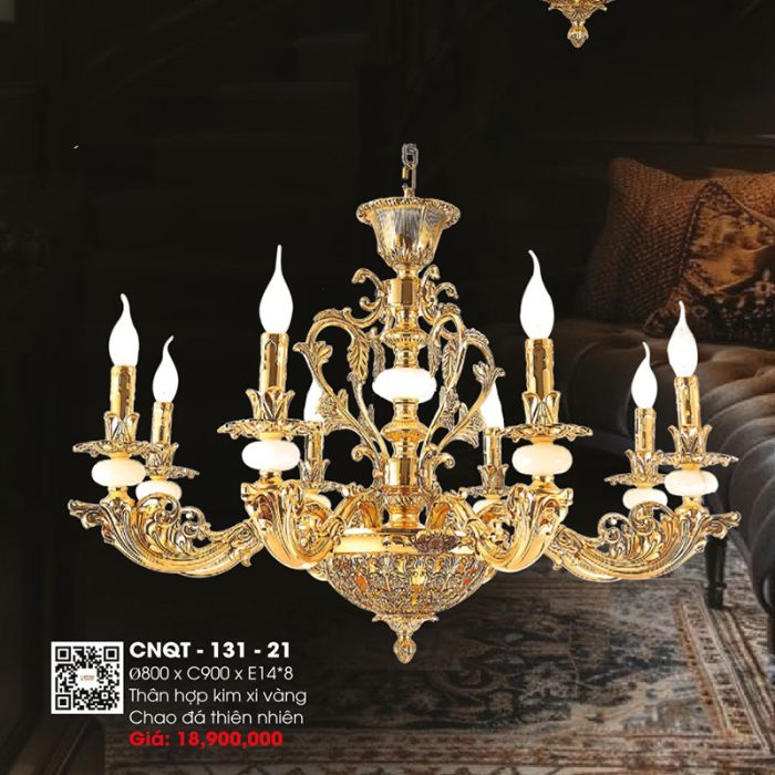 Đèn Chùm Xi Vàng 24K CNQT-131-21 - Ảnh 1