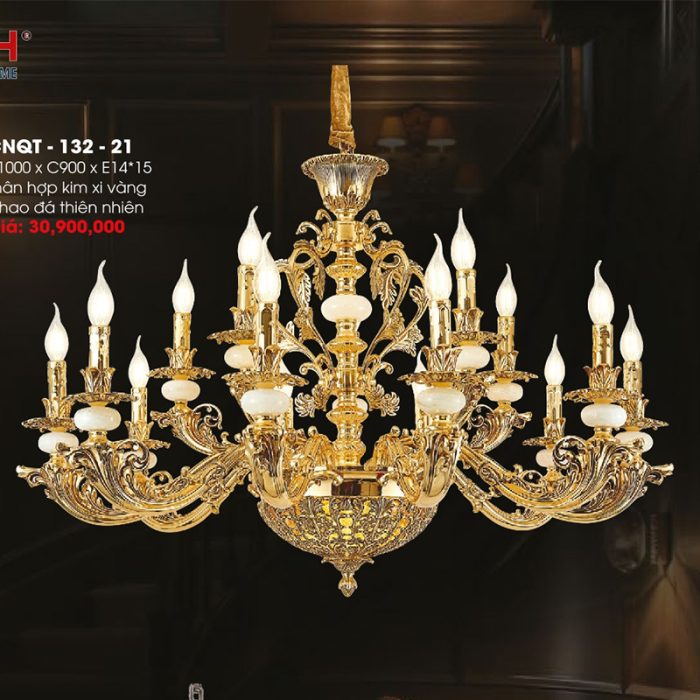 Đèn Chùm Xi Vàng 24K CNQT-132-21 - Ảnh 1