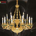 Đèn Chùm Xi Vàng 24K CNQT-139-21