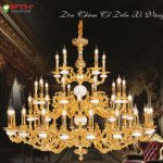 Đèn Chùm Xi Vàng 24K CNQT-183