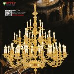 Đèn Chùm Xi Vàng 24K CNQT-196