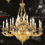 Đèn Chùm Xi Vàng 24K CNQT-201