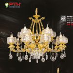 Đèn Chùm Xi Vàng 24K CNQT-334