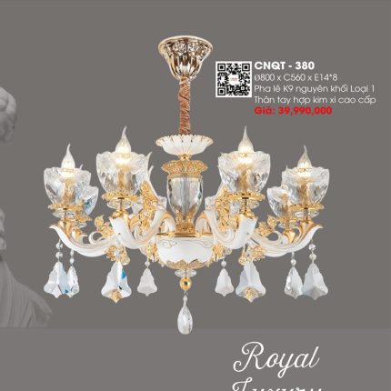 Đèn Chùm Xi Vàng 24K CNQT-380