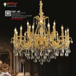 Đèn Chùm Xi Vàng 24K