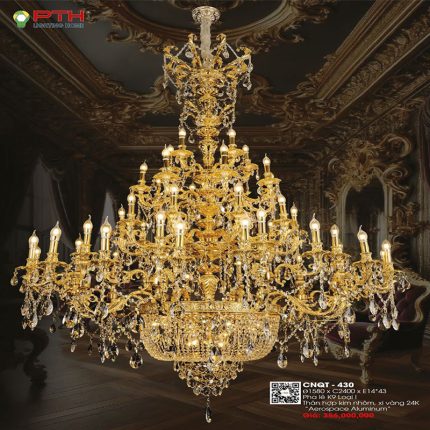 Đèn Chùm Xi Vàng 24K CNQT-430