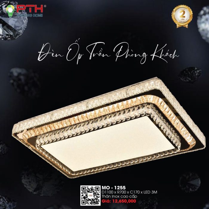 Đèn Ốp Trần Pha Lê MO-1255 - Ảnh 1