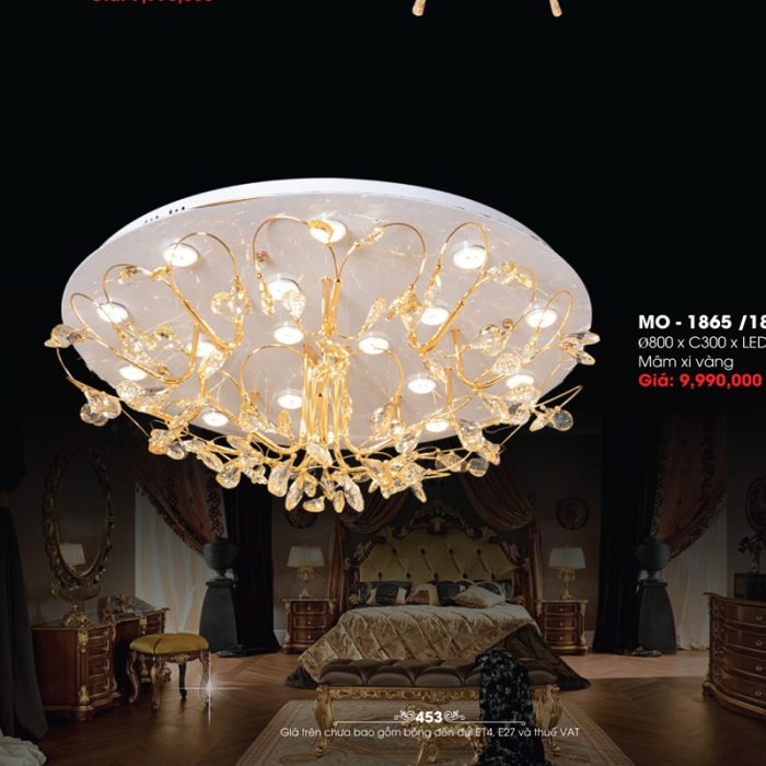 Đèn Ốp Trần Pha Lê MO-1865-18Y - Ảnh 1