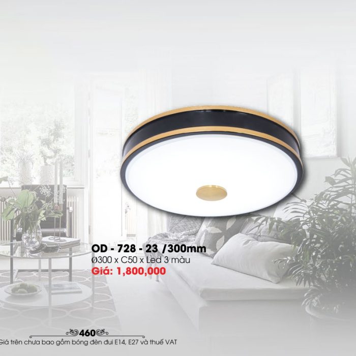 Đèn Ốp Trần Xi Đồng OD-728-23 300mm - Ảnh 1