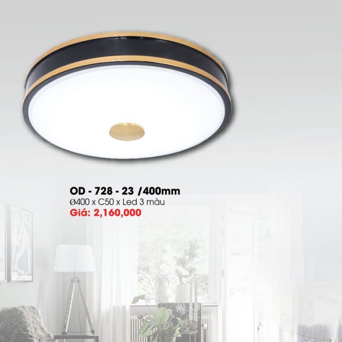 Đèn Ốp Trần Xi Đồng OD-728-23 400mm - Ảnh 1