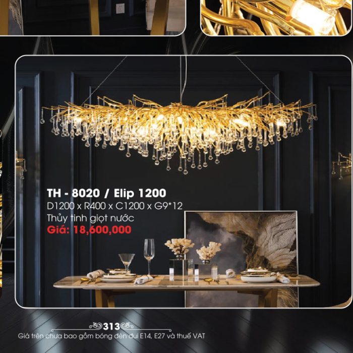 Đèn Thả Hiện Đại & Décor TH-8020 Elip 1200 - Ảnh 1