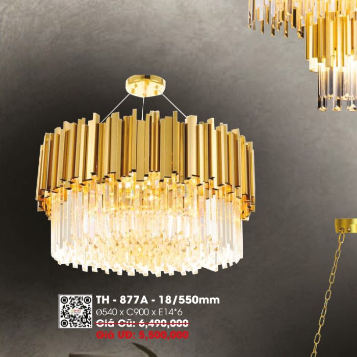 Đèn Thả Pha Lê TH-877A-20 500mm - Ảnh 1